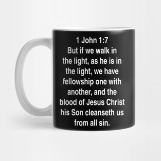 1 John 1:7  Bible Verse Typography KJV Mug